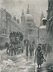 Ludgate Hill på en vintermorgen, 1891