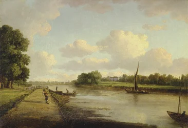 Udsigt over Themsen ved Richmond (?), ca. 1776 (olie på lærred)