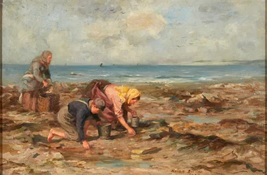 Muslingesamlere (olie på lærred)