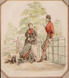 En ung sygeplejerske, der negligerer hendes anklage, ca. 1865 (akvarel)