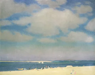 Havlandskab med sandstrand (The Beach at Chatham) ca. 1915 (olie på lærred)