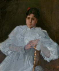 Pige i hvidt, ca. 1890.