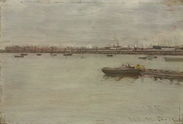 Grey Day on the Bay, ca. 1886 (olie på træ)