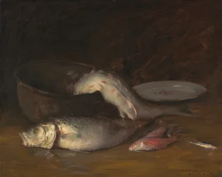 Stilleben med fisk, ca. 1910 (olie på lærred)