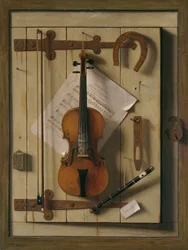 Stilleben, violin og musik