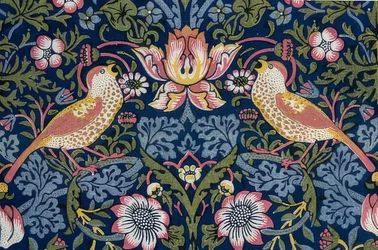 Jordbærtyven. Dekorationsstof (detalje). 1883