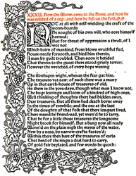 Kelmscott Press: Side fra The Tale of Beowulf Printed in the Troy Type, c.1895, 1914.
