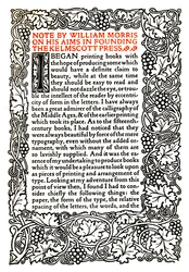 Kelmscott Press: Side trykt i Golden Type, ca. 1895, 1914
