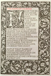 The Rape of Lucrece, fra 