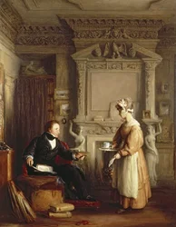 Kunstsamler John Sheepschanks og en hushjælp