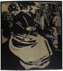Flower Merchant, London i "" Types of London"", af William Nicholson (1872-1949)