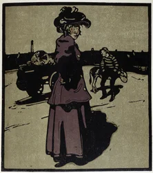 Merchant of Four Seasons, London - i "" Types of London"", af William Nicholson (1872-1949), red. Floury