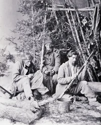 Life of the Trapper i Canada, foto af Nottman, omkring 1890.