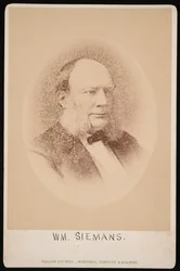 Portræt af Carl Wilhelm Siemens 1823-1883, før 1876.