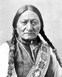 Portræt af Sitting Bull, indiansk høvding