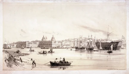 Udsigt over Greenwich over Themsen, London, c1841.