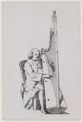 John Parry spiller på harpe, c1760-1780.