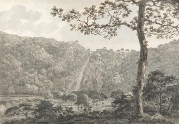 Vandfaldene ved Powerscourt, Co. Wicklow, Irland (wc på papir)