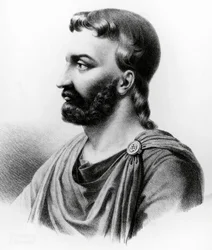 Portræt af Aulus Cornelius Celsus (25 f.Kr.-50 e.Kr.), latinsk forfatter, romersk encyklopædist og læge, stik fra det 19. århundrede