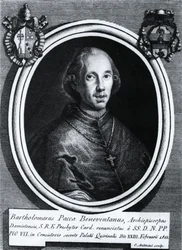 Portræt af Bartolomeo Pacca (1756-1844), italiensk kardinal, gravering