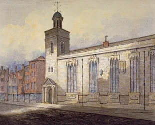 Udsigt over St Katherine Crees solur, City of London, c1815.