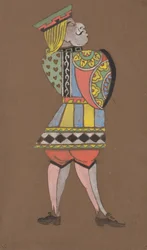Knave of Hearts kostumedesign til Alice-in-Wonderland.