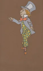 Mad Hatter kostumedesign til Alice-in-Wonderland, 1915.