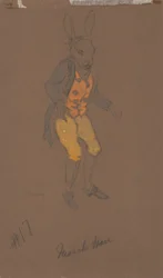 March Hare (kostumedesign fra Alice-in-Wonderland, 1915)