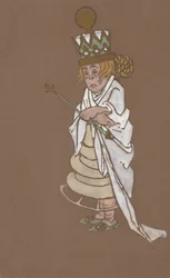 White Queen kostumedesign til Alice-in-Wonderland 1915.