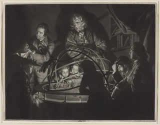 En filosof holder et foredrag i Orrery efter Joseph Wright fra Derby (1734-97)