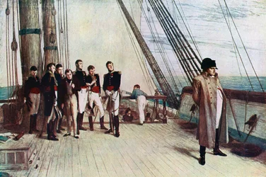 Napoleon om bord på Bellerophon, 1815, 1880