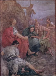 Brutus og hans ledsagere efter slaget ved Philippi, fra Plutarch Lives udgivet af T C & E C Jack Ltd