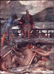 Caesar and the pilot, illustration fra 