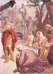 Coriolanus and the matrons of Rome, fra Plutarch Lives udgivet af T C & E C Jack Ltd