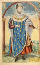 Henry III af Frankrig, fra nHonor Military, og Civill, William Segar, pub. Robert Barker, London, 1602 (håndfarvet gravering)