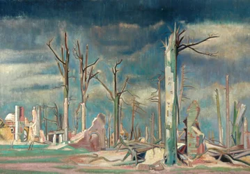 Avenue at Bourlon, Western Front (olie på lærred)