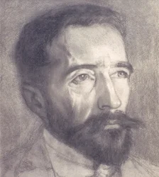Portræt af Joseph Conrad (1857-1924) (litho)