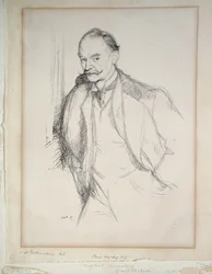Portræt af Thomas Hardy (1840-1928) 1897 (litho)