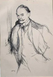Portræt af Thomas Hardy (1840-1928) fra serien 