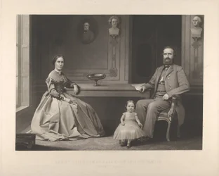 Generalløjtnant Thomas J. Jackson og hans familie Stonewall Jackson, 1866.