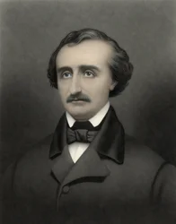 Portræt af Edgar Allan Poe (1809-1849), amerikansk forfatter.