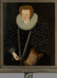 Elizabeth Palmer, ca. 1564-1633 (olie på panel)