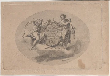 Byttekort til William Sharp, gravør, 1800-tallet.