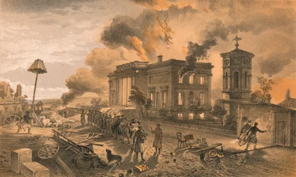 Offentligt bibliotek og Vindenes tempel, 1856