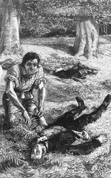 Illustration til Adam Bede, roman af George Eliot (1819-1880), gravering