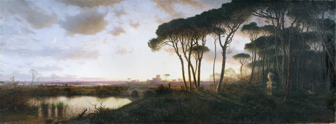 Ostias borg set fra pinjeskoven ved Castel Fusano, 1881