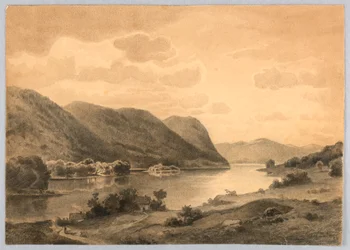 Studie af landskab, Hudson River, NY