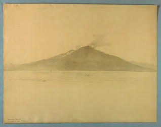 Undersøgelse af Vesuv fra Sorrento, Italien