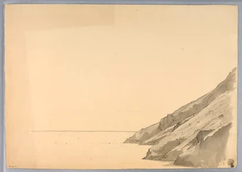 Undersøgelse af kystklippe, Amalphi, Italien