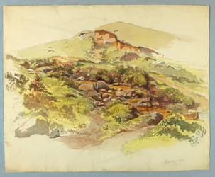 Studie af landskab, Baveno, Lago Maggiore, Italien